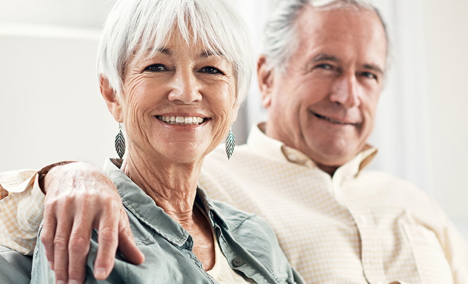 smiling senior couple